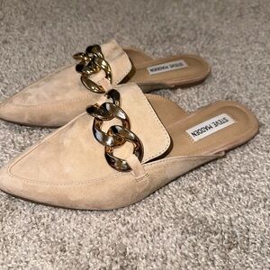 STEVE MADDEN Faine Mule In Tan Suede Size 7.5